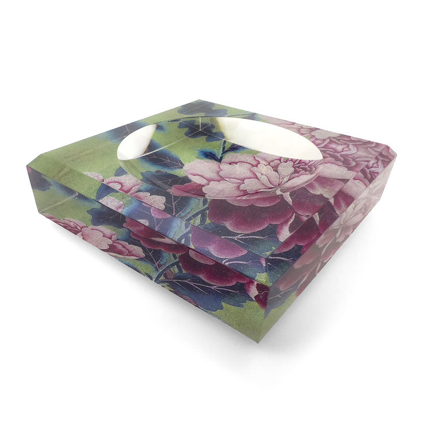 Acrylic Block Soap Dish | Green Chinoiserie