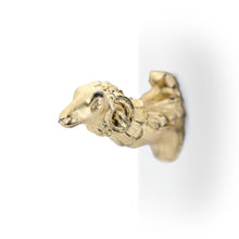 Load image into Gallery viewer, Hand Gilded Rams Head Coat Hook