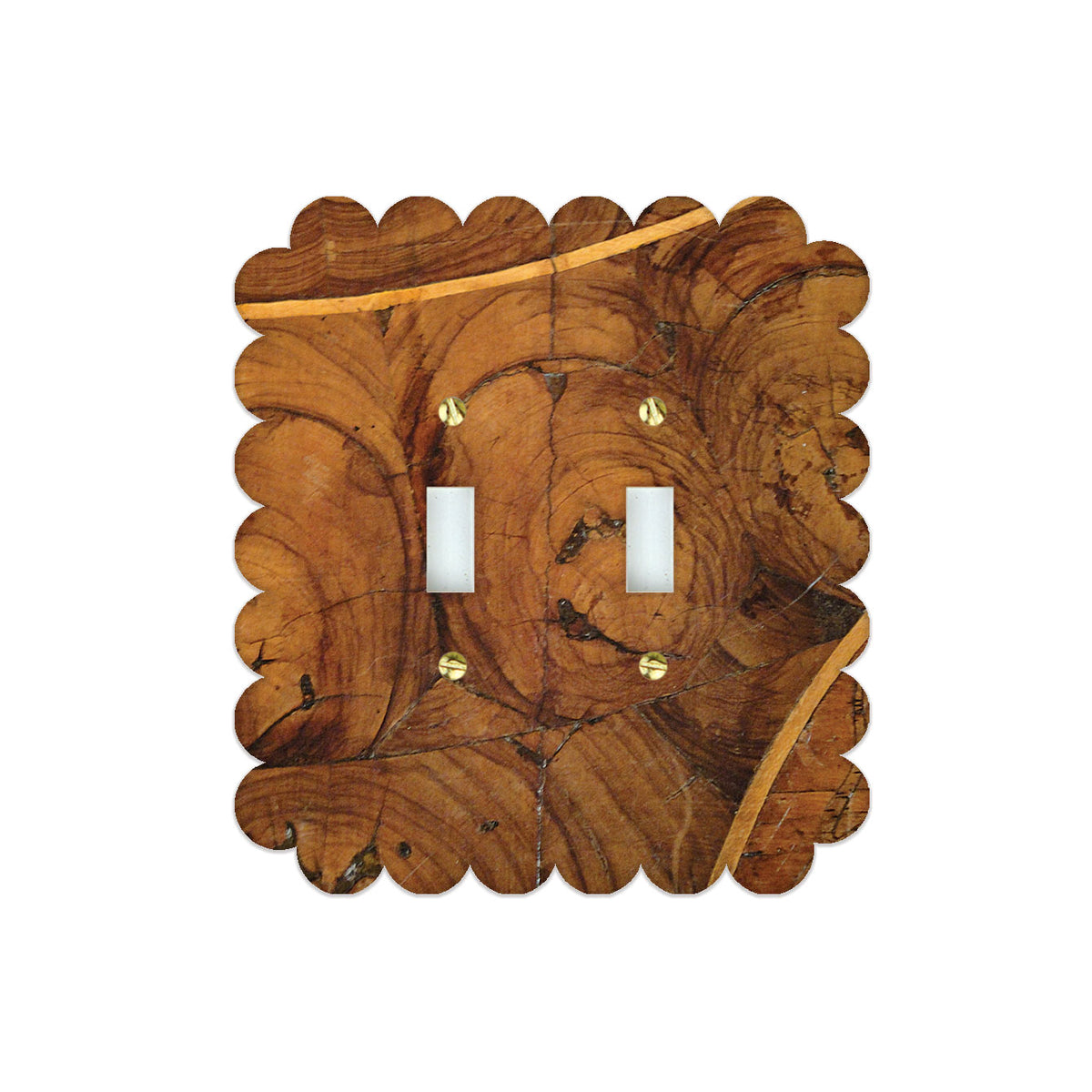 Sassy Outlet Cover Plate  Oyster Wood – Reprotique