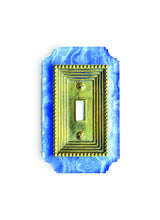 Load image into Gallery viewer, Acrylic + Brass | Georgian Style, Blue Agate