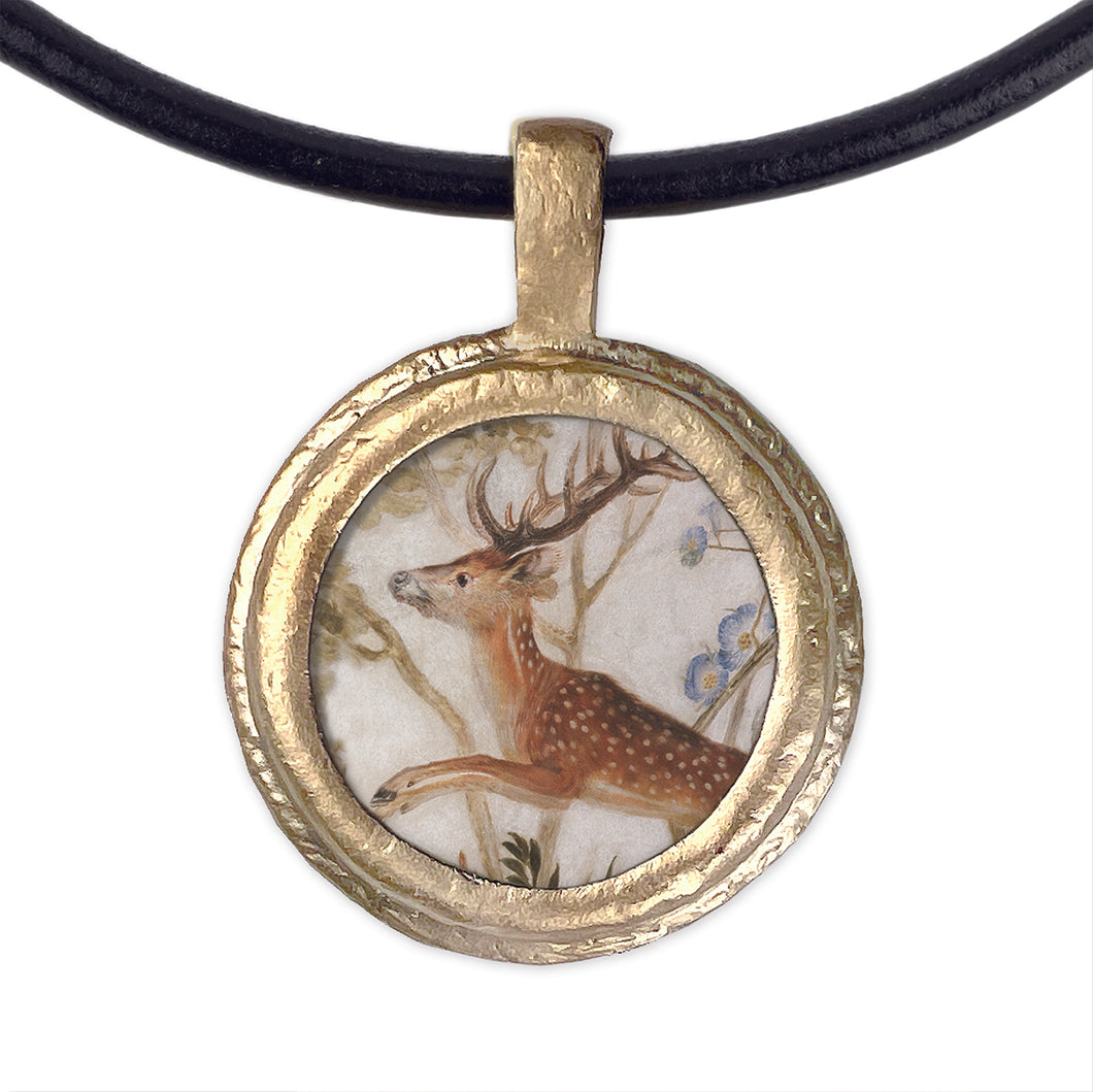 Fob Necklace, Singe Stag