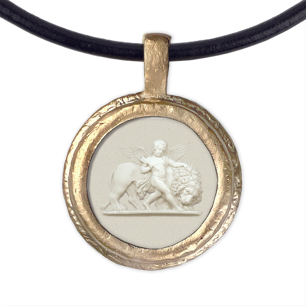 Fob Necklace, Intaglio Cherub