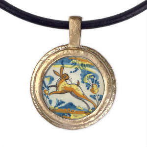 Fob Necklace, Delft Bunny