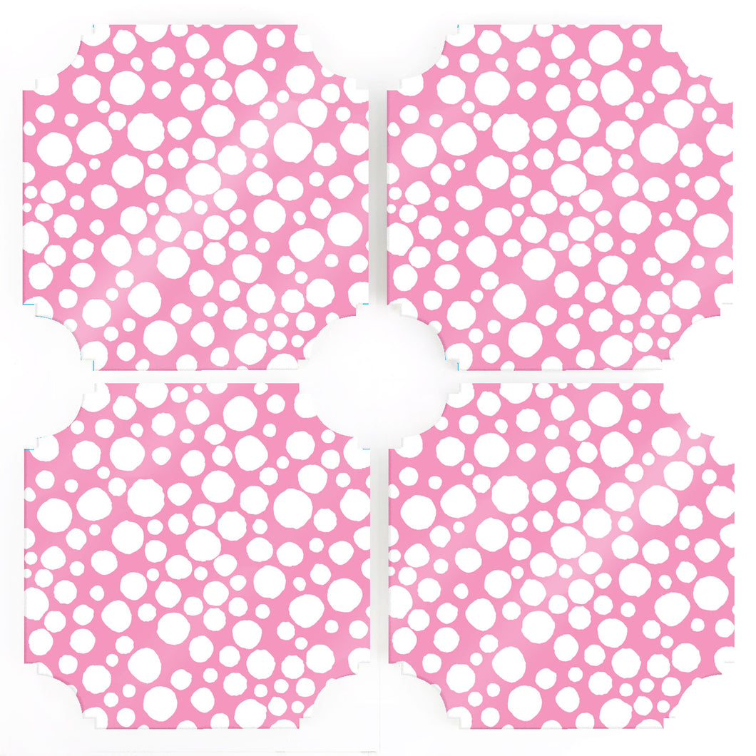 Coasters | Pink Dot World (Set of Four)