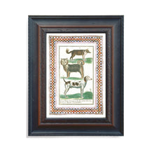 Load image into Gallery viewer, Framed artwork with illustrations of dogs on a white background