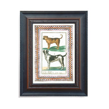 Load image into Gallery viewer, Framed print with illustrations of two dogs on a white background