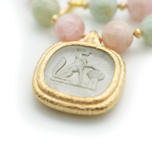 Reprotique Glass Grey Fox Intaglio Drop