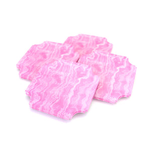 Coasters | Pink Agate, set of four