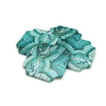 Load image into Gallery viewer, Coasters | Malachite, set of four