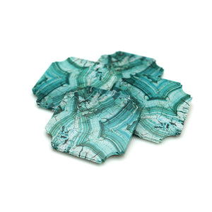 Coasters | Malachite, set of four