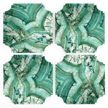 Load image into Gallery viewer, Coasters | Malachite, set of four