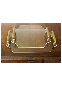 Small Acrylic Tray with Gold Handle