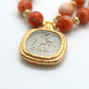 Reprotique Glass Grey Fox Intaglio Drop