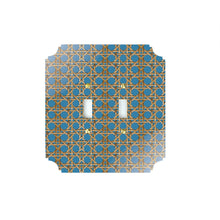Load image into Gallery viewer, Printed Switch Plates | Blue Rattan