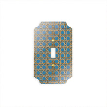 Load image into Gallery viewer, Printed Switch Plates | Blue Rattan