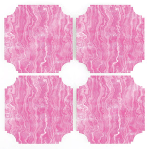 Coasters | Pink Agate, set of four