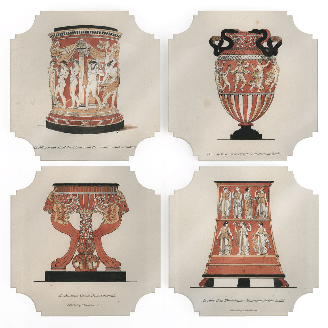 Coasters | Roman Urns, set of four