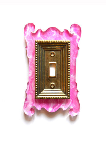 Acrylic + Brass | Rococo Style, Pink Agate