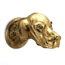 Load image into Gallery viewer, Hand Gilded Dog Head Coat Hook