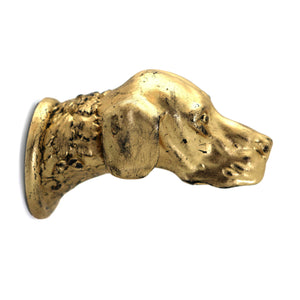 Hand Gilded Dog Head Coat Hook