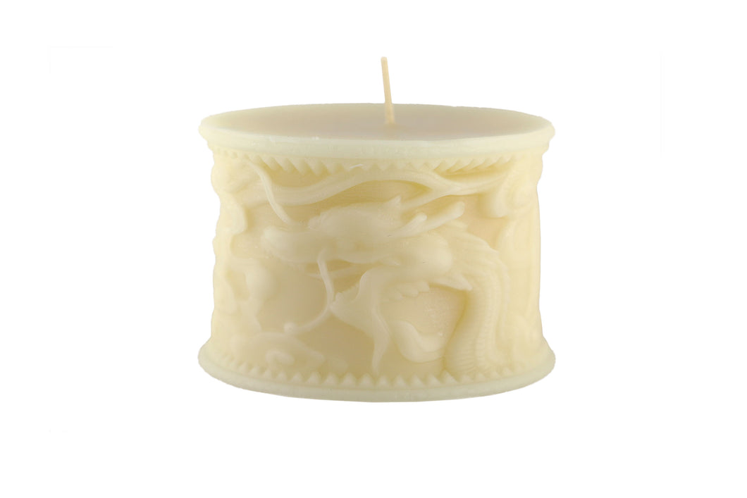 Cream Dragon Hand Poured Candle