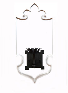 Fleur de Lis Sconce, Clear Acrylic