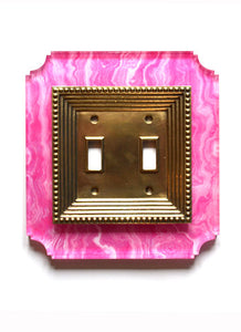 Acrylic + Brass | Georgian Style, Pink Agate