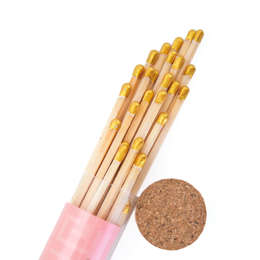 Gold Tipped Hearth Matches (Pink Label)