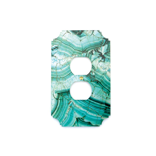 Printed Outlet Cover Plate | Malachite