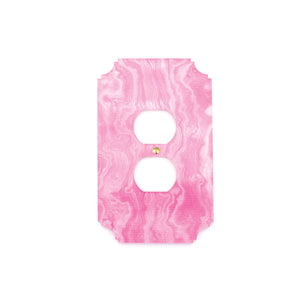 Printed Outlet Cover Plate | Pink Agate