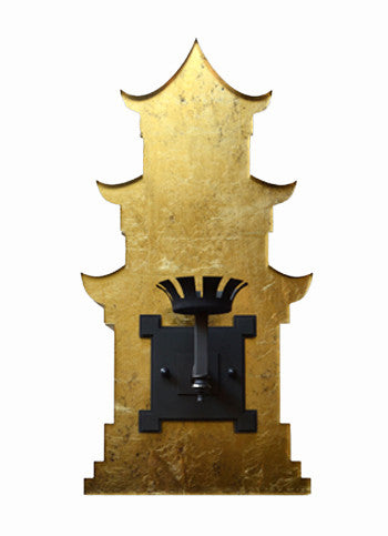 Pagoda Sconce, Gilded