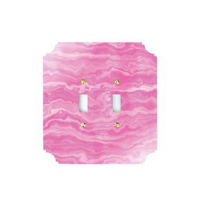 Printed Switch Plates | Pink Agate Collection