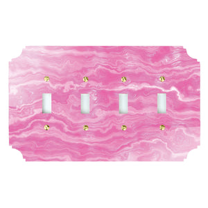 Printed Switch Plates | Pink Agate Collection