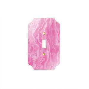 Printed Switch Plates | Pink Agate Collection