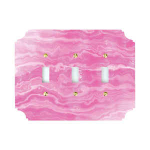 Printed Switch Plates | Pink Agate Collection