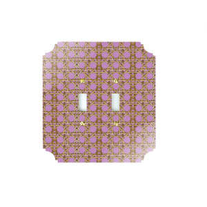 Printed Switch Plates | Pink Rattan