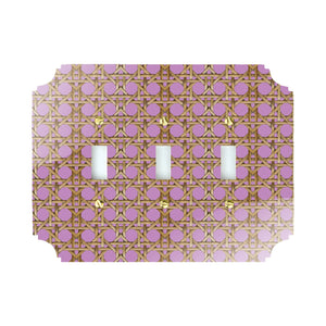Printed Switch Plates | Pink Rattan