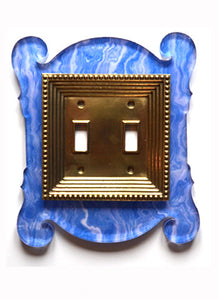Acrylic + Brass | Rococo Style, Blue Agate