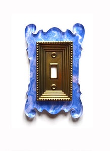 Acrylic + Brass | Rococo Style, Blue Agate