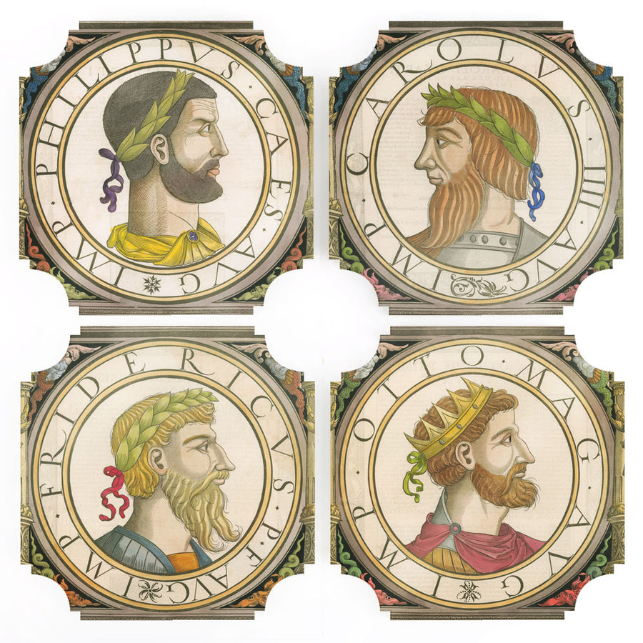 Roman Emperors, set of four coasters – Reprotique