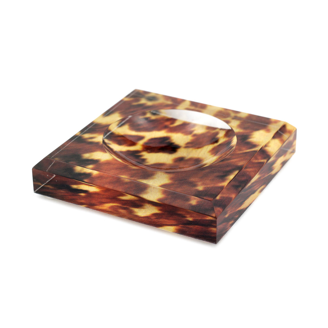 Acrylic Block Soap Dish | Tortoise