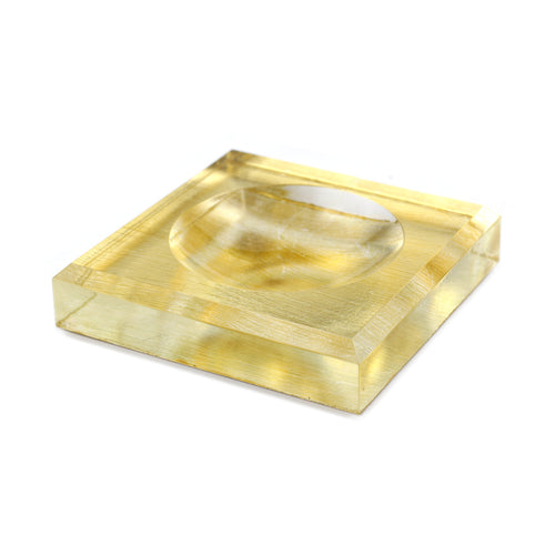 Acrylic Block Soap Dish | Gold Leaf
