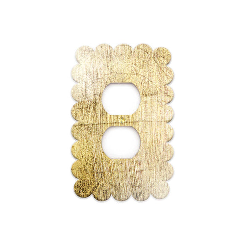 Sassy Outlet Cover Plate | Gold Leaf Gilded