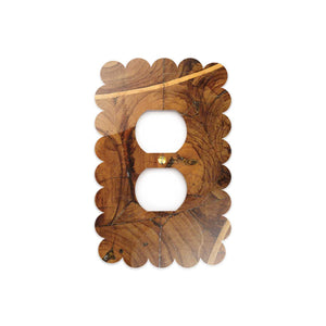 Sassy Outlet Cover Plate  Oyster Wood – Reprotique