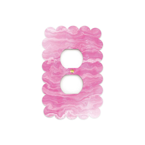 Sassy Outlet Cover Plate | Pink Agate