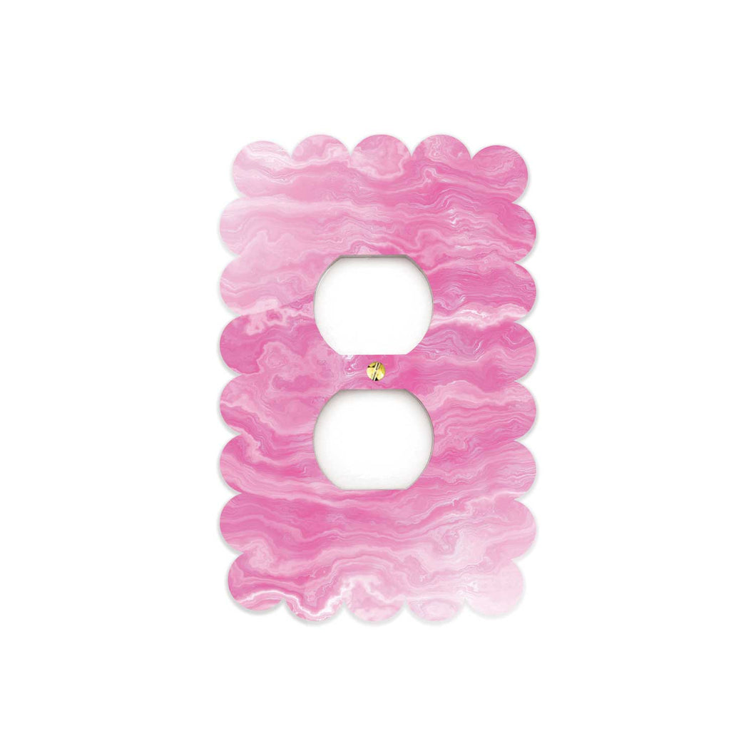 Sassy Outlet Cover Plate | Pink Agate