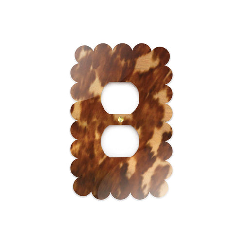 Sassy Outlet Cover Plate | Tortoise