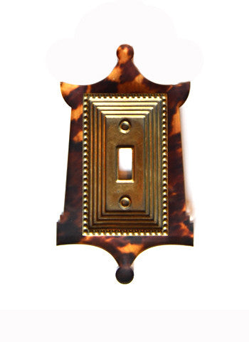 Acrylic + Brass | Pagoda Style, Tortoise