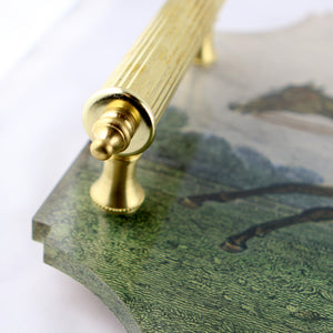 Acrylic Tray - Race Horse with Brass Handles