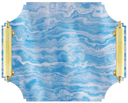 blue agate acrylic tray